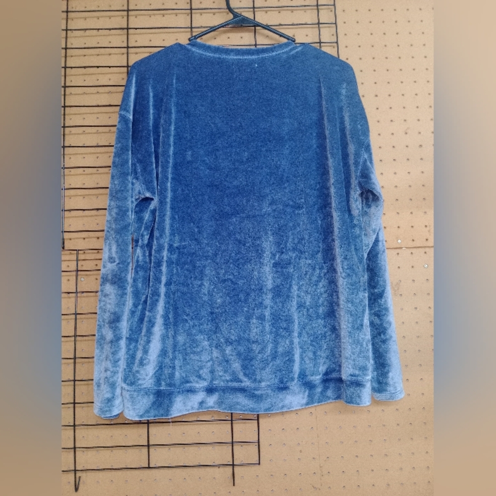 Blue Velour Sweatshirt - Picture 4 of 4